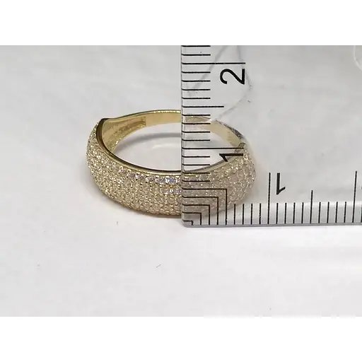 Золоте кільце Імперія золота з фіанітами. КВ444И 17,5 - фото 4