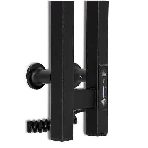 Електрична рушникосушарка Laris Зебра Дует ЧФЧ3 80x1200 Е права R3 73207669, Чорний матовий, Праве, Електронний - фото 5