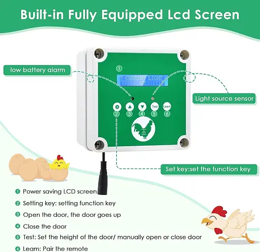 Автоматичний курник Kotsy, водонепроникний, темно-зелений - фото 6