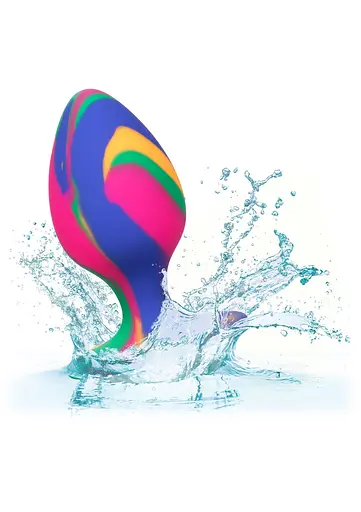 Анальная пробка CalExotics Tie-Dye Plug Medium 7.5 см мульти - фото 2