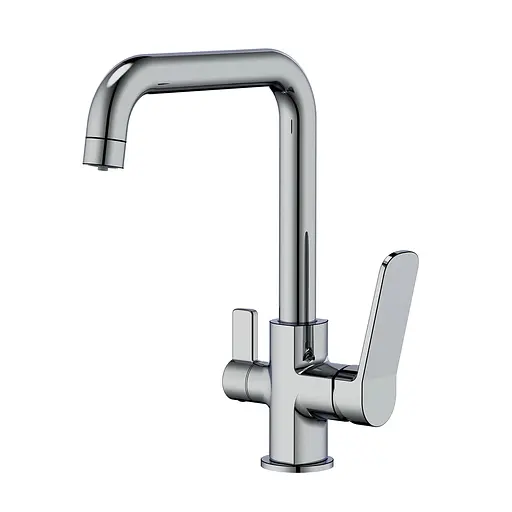 Змішувач для кухні на дві води Frap F4361 хром - фото 1