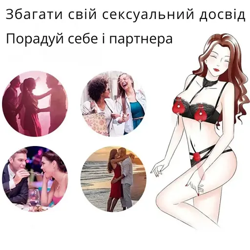 Вибратор 2 в 1 I’MCUM RoseTouch для сосков и вагинальный Красный (IM-ZDB296) - фото 7