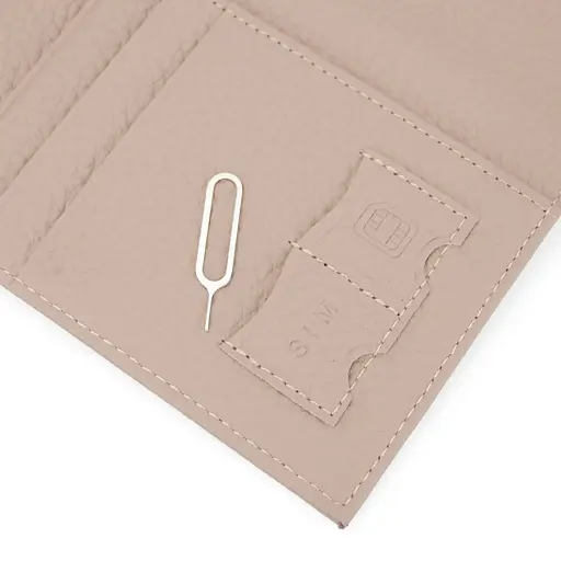 Обложка на паспорт 3459 кожаная с карманом для денег розовая - фото 4