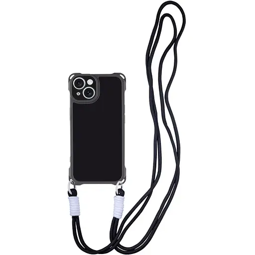 Чохол Epik TPU CrossBody with straps для Apple iPhone 15, 6.1 Black