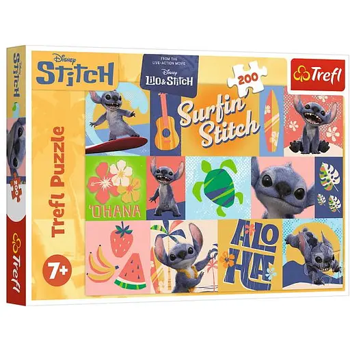 Пазл Trefl Приключения на Гавайях Лило и Стич коллаж 200 эл. (13331)