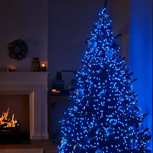 Гірлянда Нитка вулична GarlandoPro 30 м 300 LED білий дріт Синій CF300L30MWBL