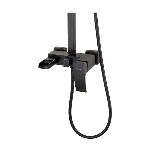 Душова система Koer Водоспад KB-58007-05 KR3463, Чорний матовий - фото 7