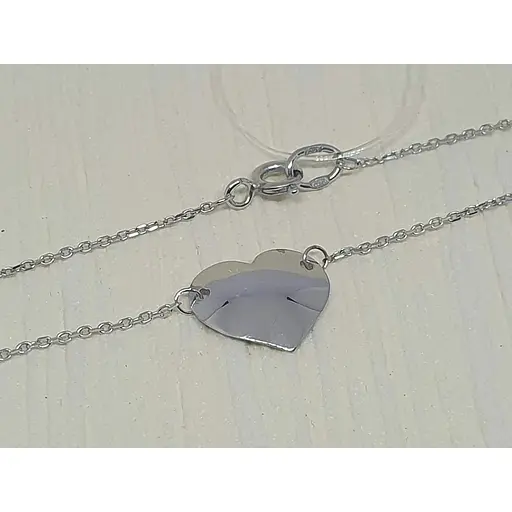 Срібне кольє Qvaliz Серце. 90800917 40 - фото 2