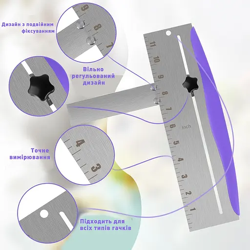 Шпатель резак для теста из нержавеющей стали делитель теста кулинарный с линейкой 30 см с регулировкой размера, Kitchen Master Серый 86147 - фото 8