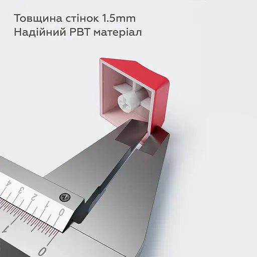 Набір кейкапів Dark Project PBT KS-42 ENG/UA/RU (DP-KS-0042) червоно-сірі - фото 4