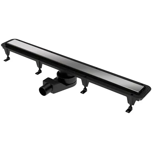 Душовий канал Waterway Stream 90 з решіткою під плитку WSB900001N1 чорний - фото 1