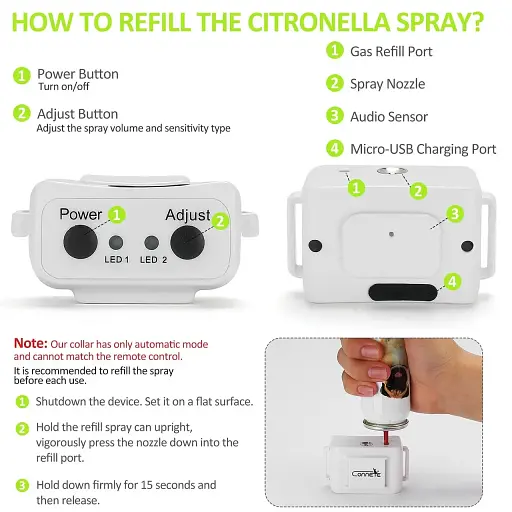 Автоматический ошейник резиновые ошейники для цитронеллы для собак, более безопасный ошейник для защиты от лая - фото 3