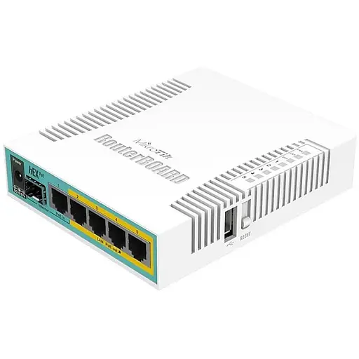 Маршрутизатор Mikrotik RB960PGS hEX PoE with 800MHz CPU, 128MB RAM, 5x Gigabit LAN (four with PoE ou