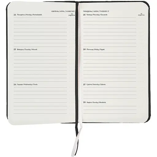 Еженедельник Axent 2026 Pocket Strong 90 x 150 мм черный (8508-26-01-A) - фото 4