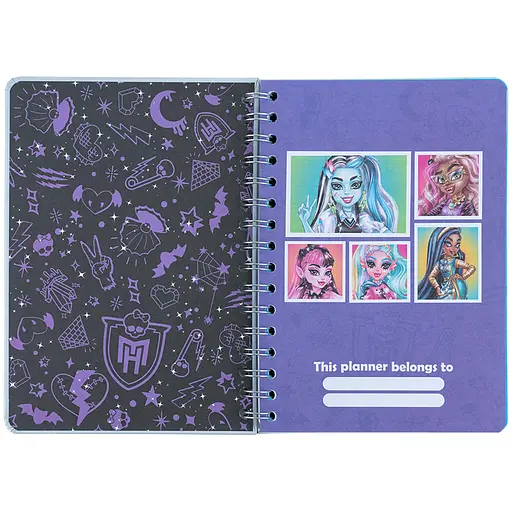 Щоденник шкільний Kite Monster High на спіралі тверда обкладинка (MH25-438) - фото 2