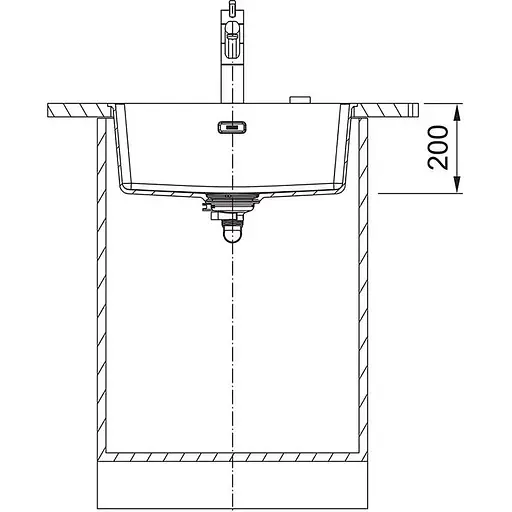 Кухонна мийка Franke Maris, фраграніт, прямокутник, без крил, 553х433х200мм - фото 6
