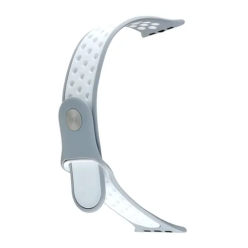 Ремінець Apple Watch Nike Sport 42/44/45/46/49 мм Сірий/Білий L - фото 2