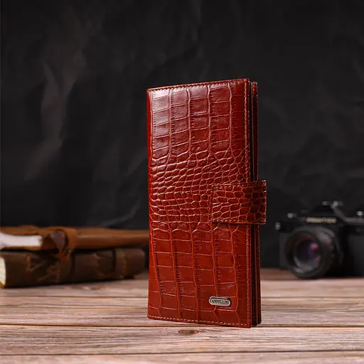 Мужской кожаный кошелек Canpellini 9х18.7х1 см acs0025595 - фото 6