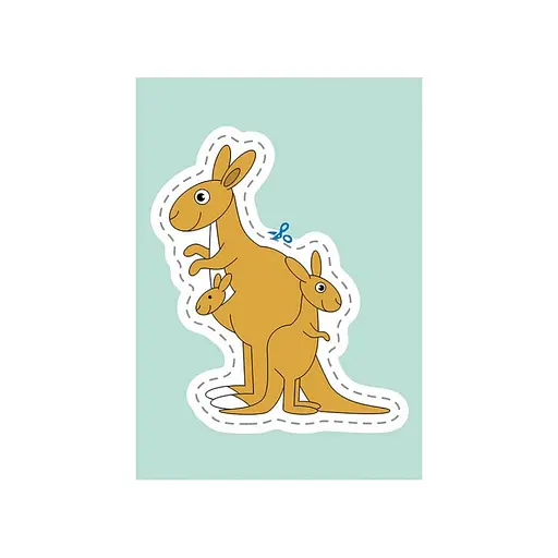 Вырезалки для самых маленьких. Животные и их детеныши КЕНГУРУ 1376004 от 3 лет - фото 3