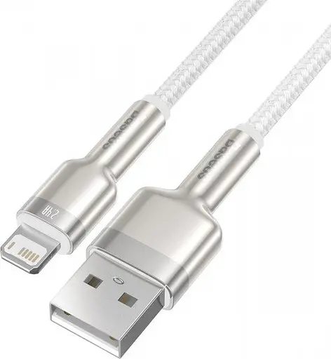 Кабель Baseus Cafule Series Metal Data Cable USB to Lightning 2.4A 1 м Белый - фото 2