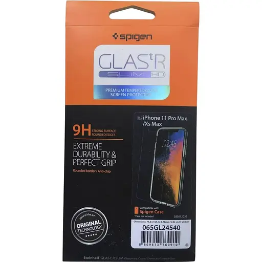 Протиударне захисне скло Spigen Screen Protector Glass для iPhone 11 Pro Max/XS Max (6.5") 065GL24540