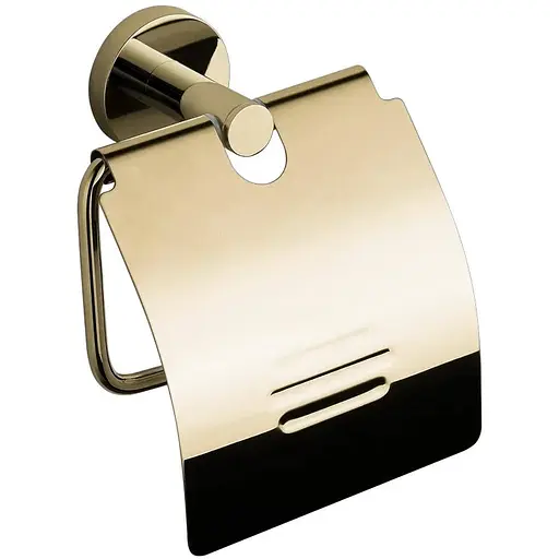 Держатель туалетной бумаги с крышкой VBI Uranus gold VBI-040413GL Золотой - фото 1