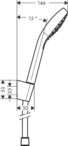 Душевой гарнитур Hansgrohe Croma Select E 1jet Porter 160 белый/хром 26412400, Хром - фото 4
