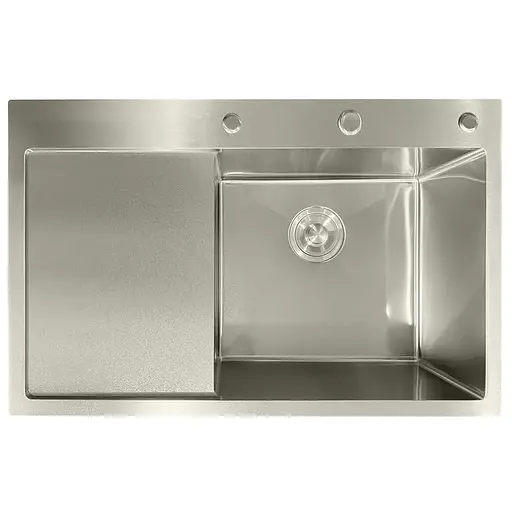 Кухонна мийка з нержавіючої сталі Mixxus MH7849R Nano-Silver MI7050, Нержавіюча сталь - фото 1