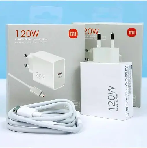 Зарядний пристрій Xiaomi GaN Power Adapter USB-C K70 Fast 120w Комплект із кабелем юсб - фото 2