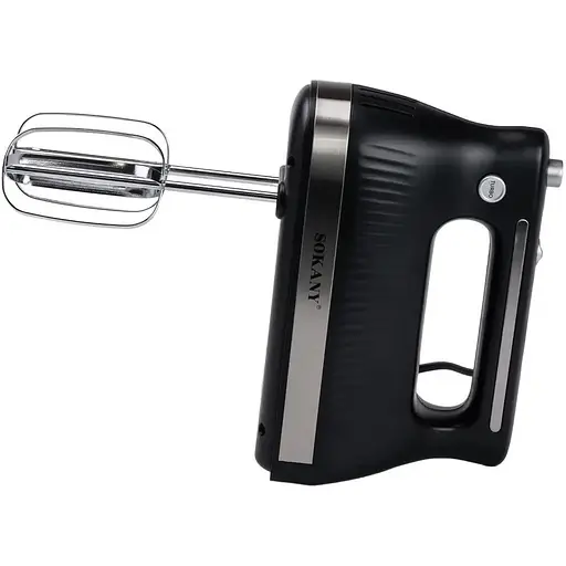 Ручний міксер Sokany SK-6632 з насадками для тесту 5 швидкостей 300Вт Чорний - фото 7