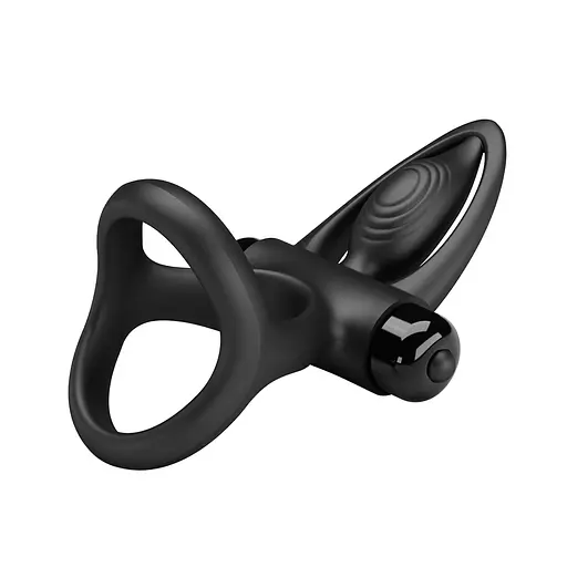 Эрекционное кольцо Pretty Love Vibration Cock Ring 9.9 см черный - фото 5