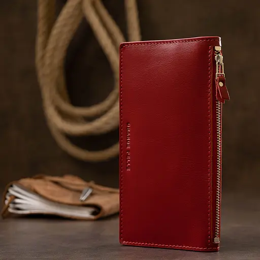 Женское кожаное портмоне Grande Pelle 19.5х10.5х1 см acs0018772 - фото 6