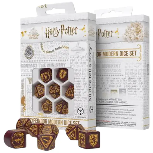 Набір кубиків Harry Potter. Gryffindor Modern Dice Set - Red , 7 шт. (190142/2023/1/A)