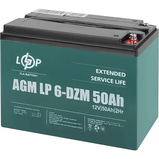 Аккумулятор Logic Power 6-DZM-50 Ah тяговый оливково-кислотный - фото 3
