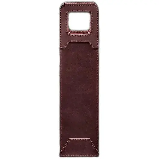 Кожаный чехол для вина BlankNote Crazy Horse 2.0 бордовый  - фото 1