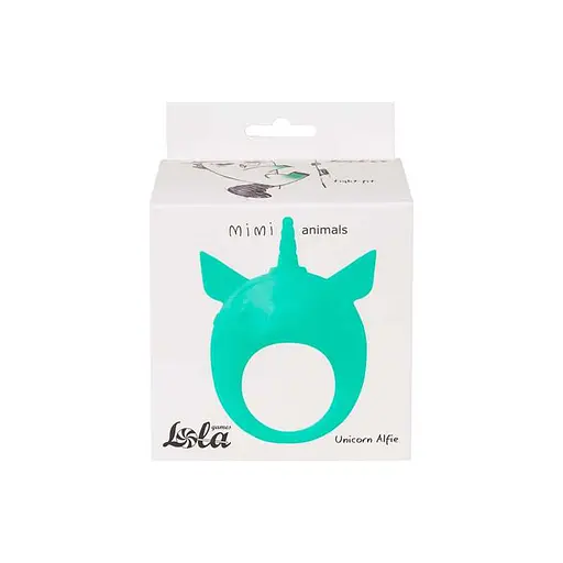 Ерекційне кільце Lola Games MiMi Animals Unicorn Alfie 8.5 см (зелений) - фото 2