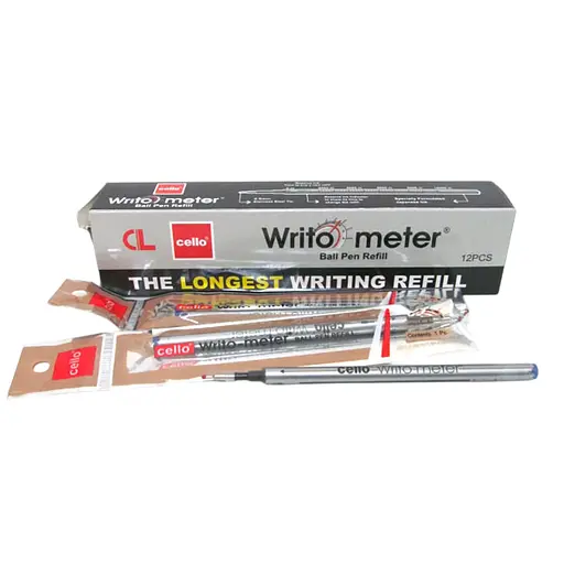 Набор масляных стержней CL Writo-meter 10 км, 12 штук, черный цвет, толщина письма 0,5 мм 8048refBK