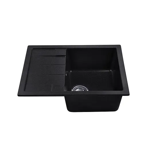 Кухонна мийка гранітна Kroner KRP Komposit GRB-6550 CV027412, Графит - фото 3