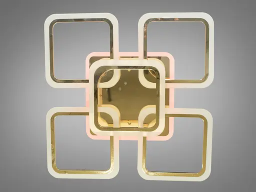 Світлодіодна люстра смарт світильник з пультом, золото, 120WСвітлодіодна люстра смарт світильник з пультом, 120W, коричнева - фото 3