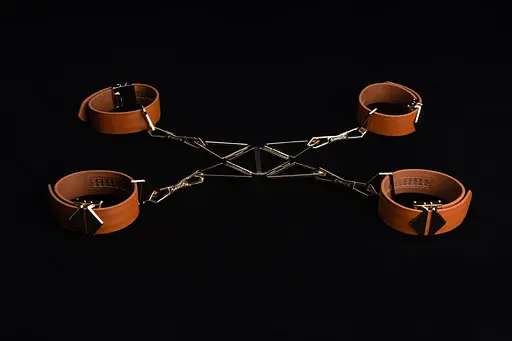 BDSM набір Lockink Hogtie Set коричневий - фото 9