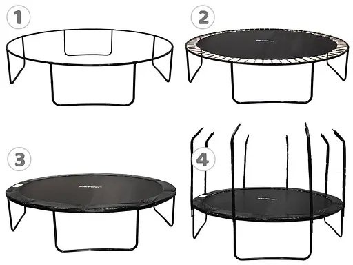 Батут садовий SkyFlyer Black зі сходами 12 футов 366 см (TR0035) - фото 6