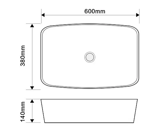 Умивальник накладний Mixxus Premium Diverse-0111 600x380x140 мм MP6561, Білий - фото 3