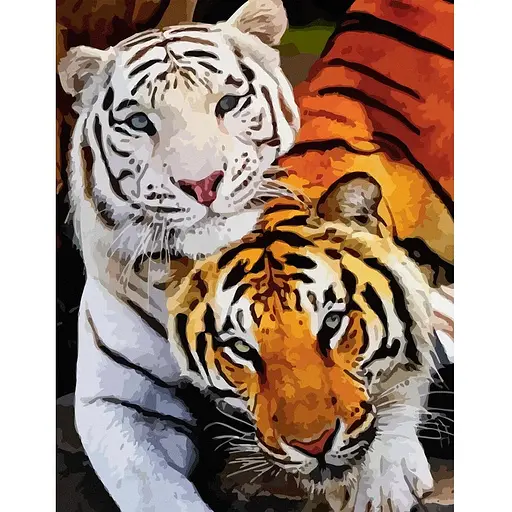 Полотно на картоне с контуром Rosa Start Животные №11 30х40 хлопок акрил