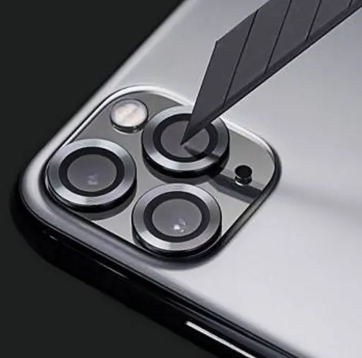 Защитное стекло на камеру DK для Apple iPhone 11 Pro Lens Metal Ring Eagle Eye 015724 black 2 шт. - фото 6