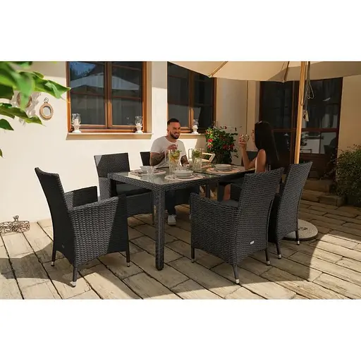 Садові меблі Di Volio Verona 6+1 сірий/сірий - фото 2