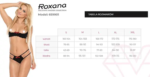 Комплект білизни Roxana 6599 XXL чорний - фото 4