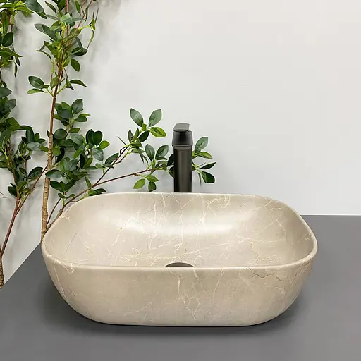 Умивальник VBI Ravenna beige stone matt накладний VBI-011215 - фото 4