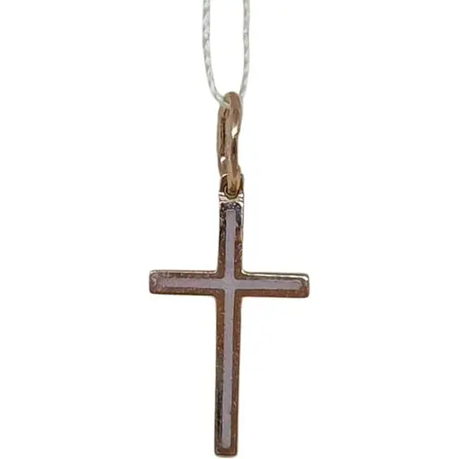 Золотий хрестик Харківська ювелірна фабрика з емаллю. 11589-МЕБЕЛ