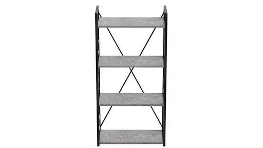 Етажерка 4/60 Ferrum-decor Серії Коннект 120x60x28 чорний ДСП Бетон 16мм (FRD-105552) - фото 6