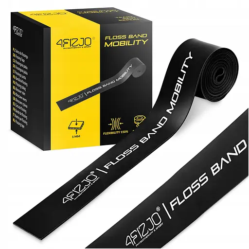Стрічка компресійна для флосингу 4Fizjo Floss Band 207 x 5 x 0.1 см Black (P-5905973405256) - фото 10